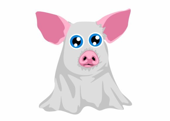 Cute Ghost Pig Svg, Halloween Svg
