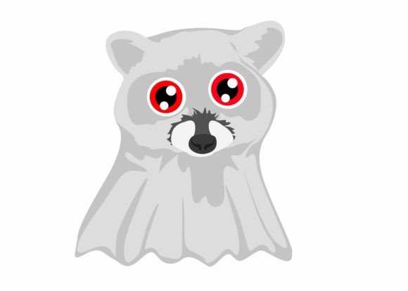 Cute Ghost Raccoon Svg, Halloween Svg