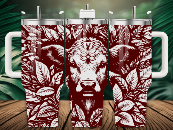 Floral Highland Cow
