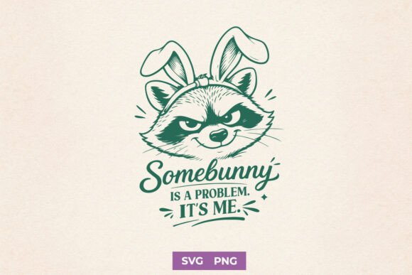 Funny Easter Raccoon Meme SVG PNG Design