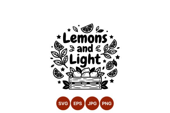 Lemons and Light Black and White Quote