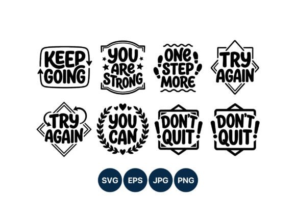 Motivational Quote Bundle Vector Art
