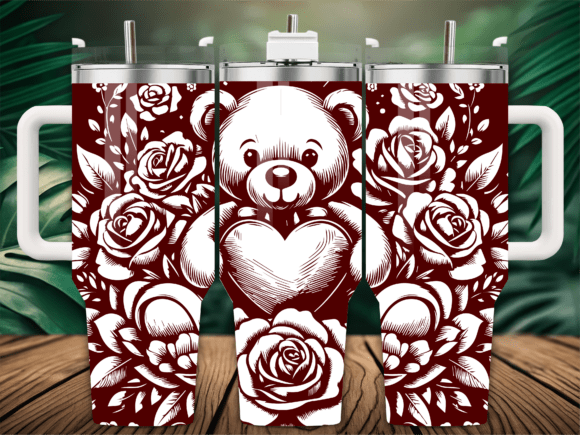 Teddy Bear Heart Embroidery Design
