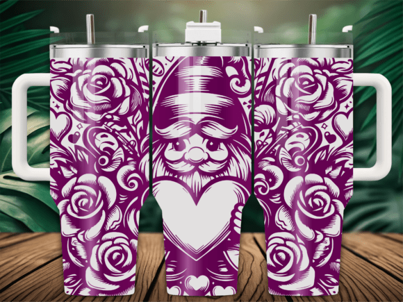 Valentines Heart Gnome Tumbler